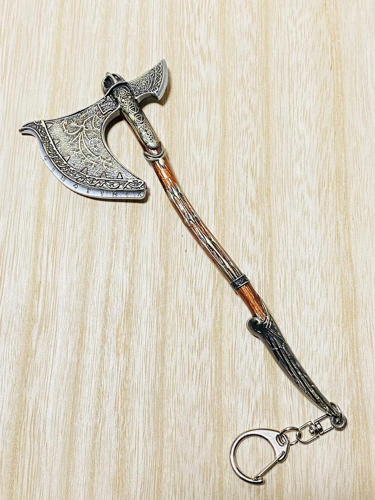 Leviathan God of War Axe Sword Mini Weapon Accessory Keychain Interior