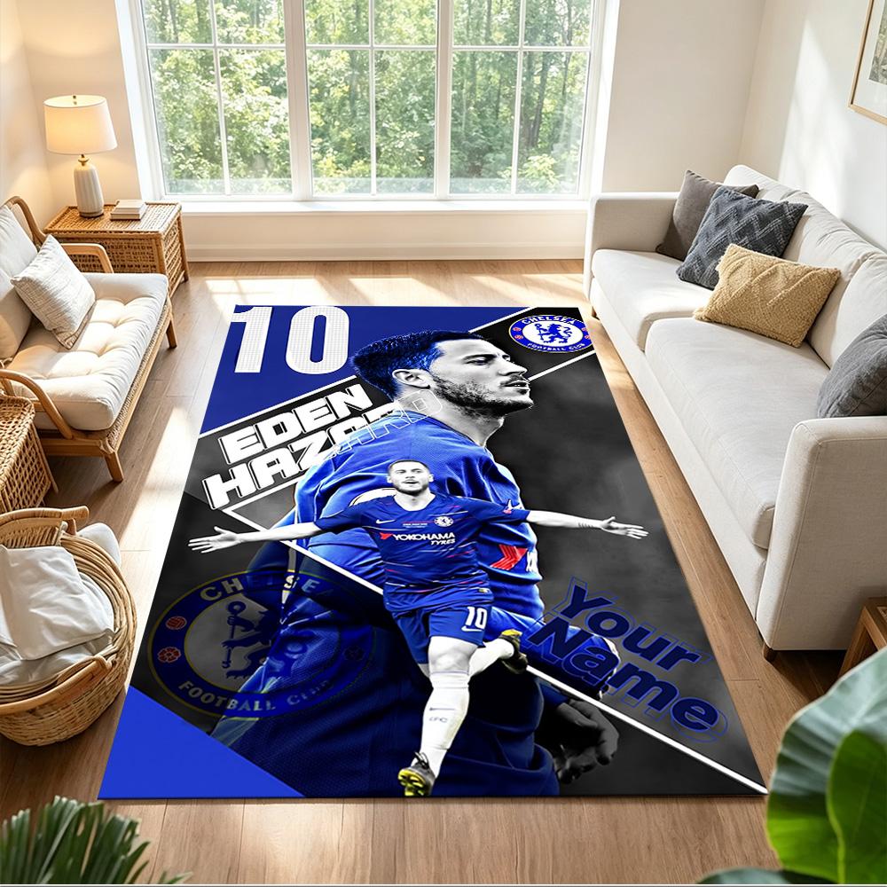 Chelsea Fc Football Player Customize Your Name Floor Rug Office Rug Perfect for Playrooms Living Rooms Dining Room Bedrooms Anti-slip Rug