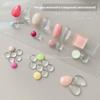 Mini Glass Nail Color Card Manicure Bean 3D Round Bead Transparent Glue Plate High-Quality Nail Polish Manicure Tool