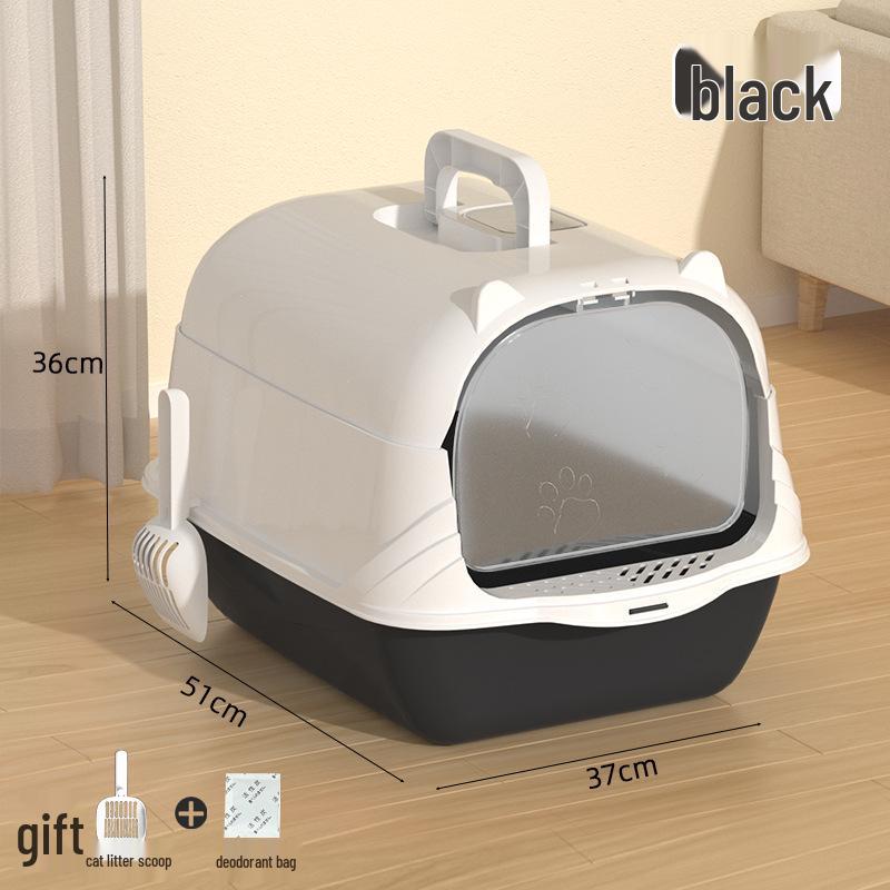 Extra-Large Enclosed Cat Litter Box: Odor & Splash-Proof, Dual-Use Design