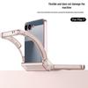 Etui na Samsunga Z Flip7: Wysokiej klasy przezroczysty magnetyczny z powłoką galwaniczną i obracanym o 360° stojakiem