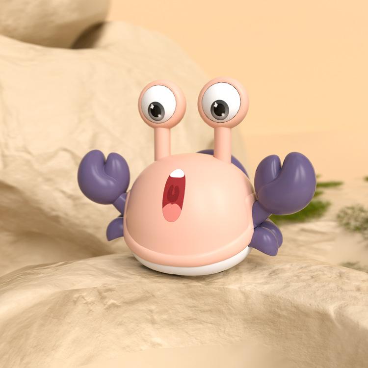

Children s Cartoon Press Toy Car Educational Fun Cute Pet Cartoon Crab QC29-Pink