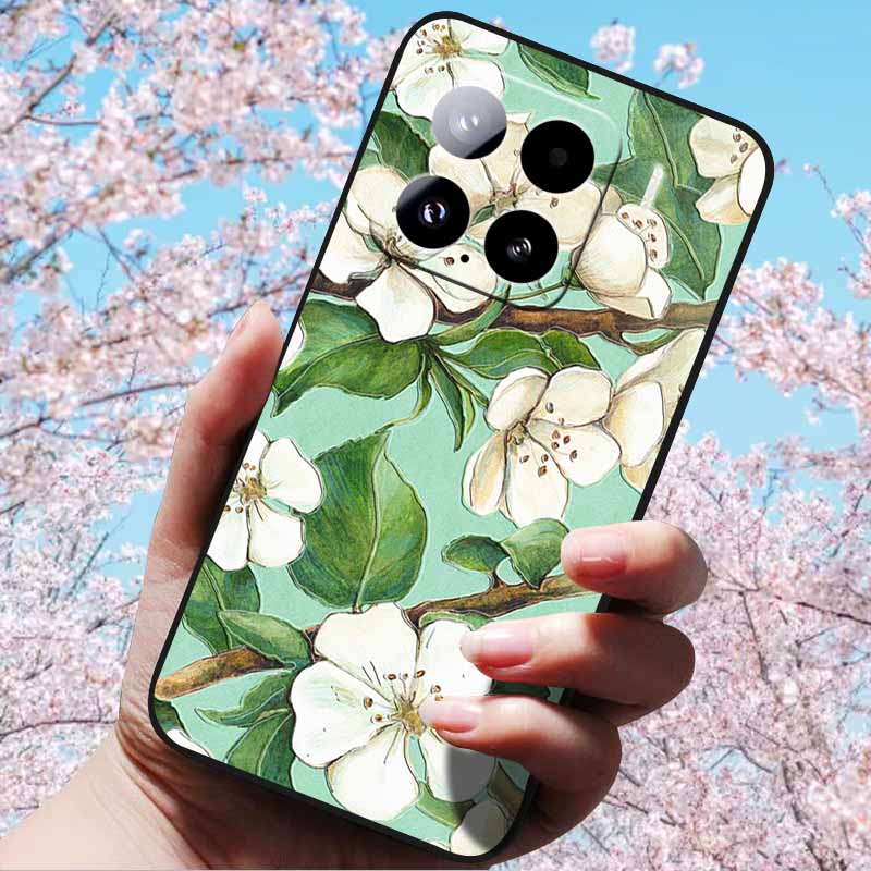 For Xiaomi 15 Pro 5G 6.73"Cases 3D Relief Soft Silicone Cover Retro Embossed for Xiaomi 15 5G Phone Mi 15pro 15 3D Soft TPU Case