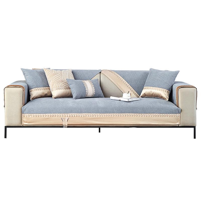 Chenille Sofakissen Vier Jahreszeiten Universal Einfach Modern Rutschfest Leder Sofabezug All-Inclusive Universalbezug