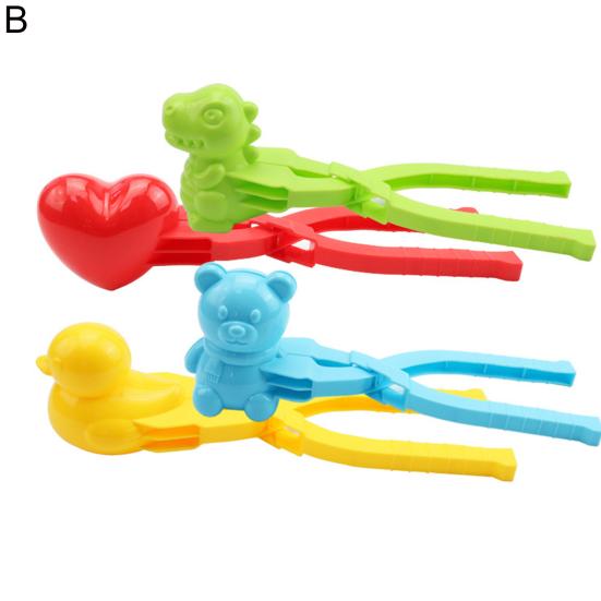 1 Set Snowball Making Clips Low-temperature Resistant Cartoon Entertainment Children Winter Snowball Clips