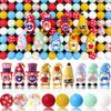 28/68PCS 3D Dwarf Series Silicone Bead Set, Perfect for DIY Handmade Crafts Such As Keychains, Necklaces, Bracelets, Etc