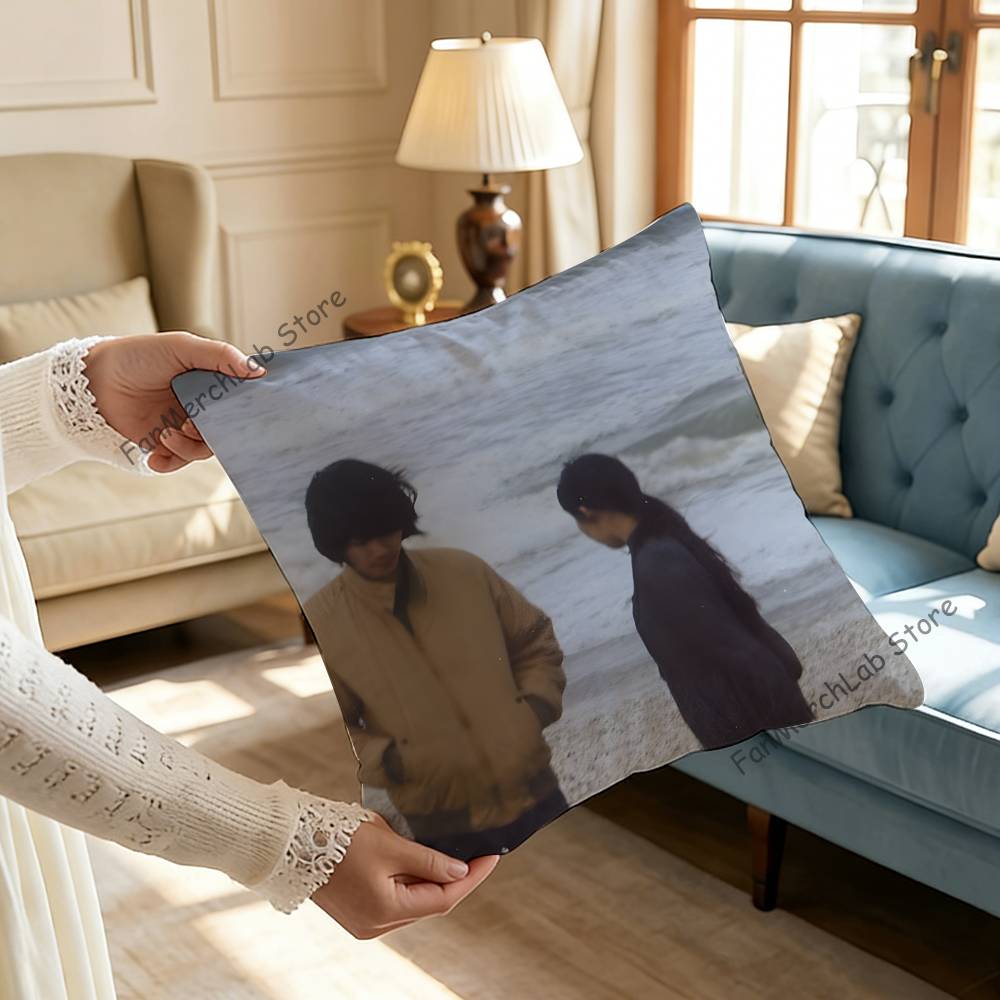 Band LLamp S Pillow Case Plush Fabric Soft Pillowcase Double Sided Print Sofa Cushion Cover Throw