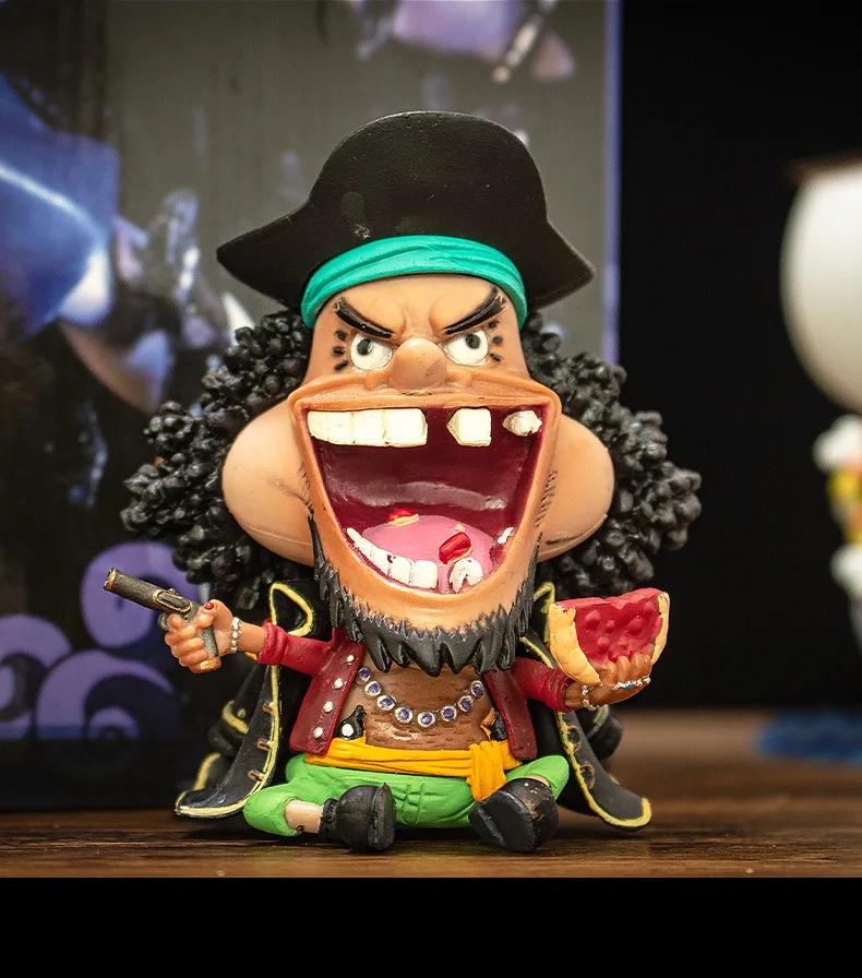 Q Version One Piece Luffy Usopp Nami Robin Chopper Sanji Brooke Ace Anime Hand-made PVC Figure Toys Model Doll