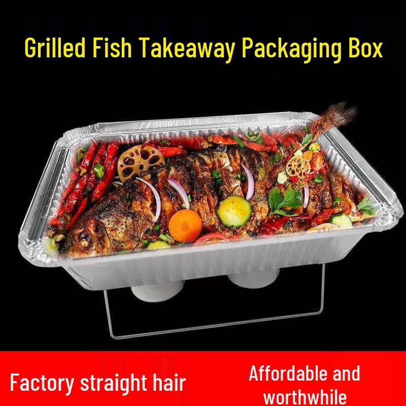 Disposable Rectangular Aluminum Foil Takeaway Box