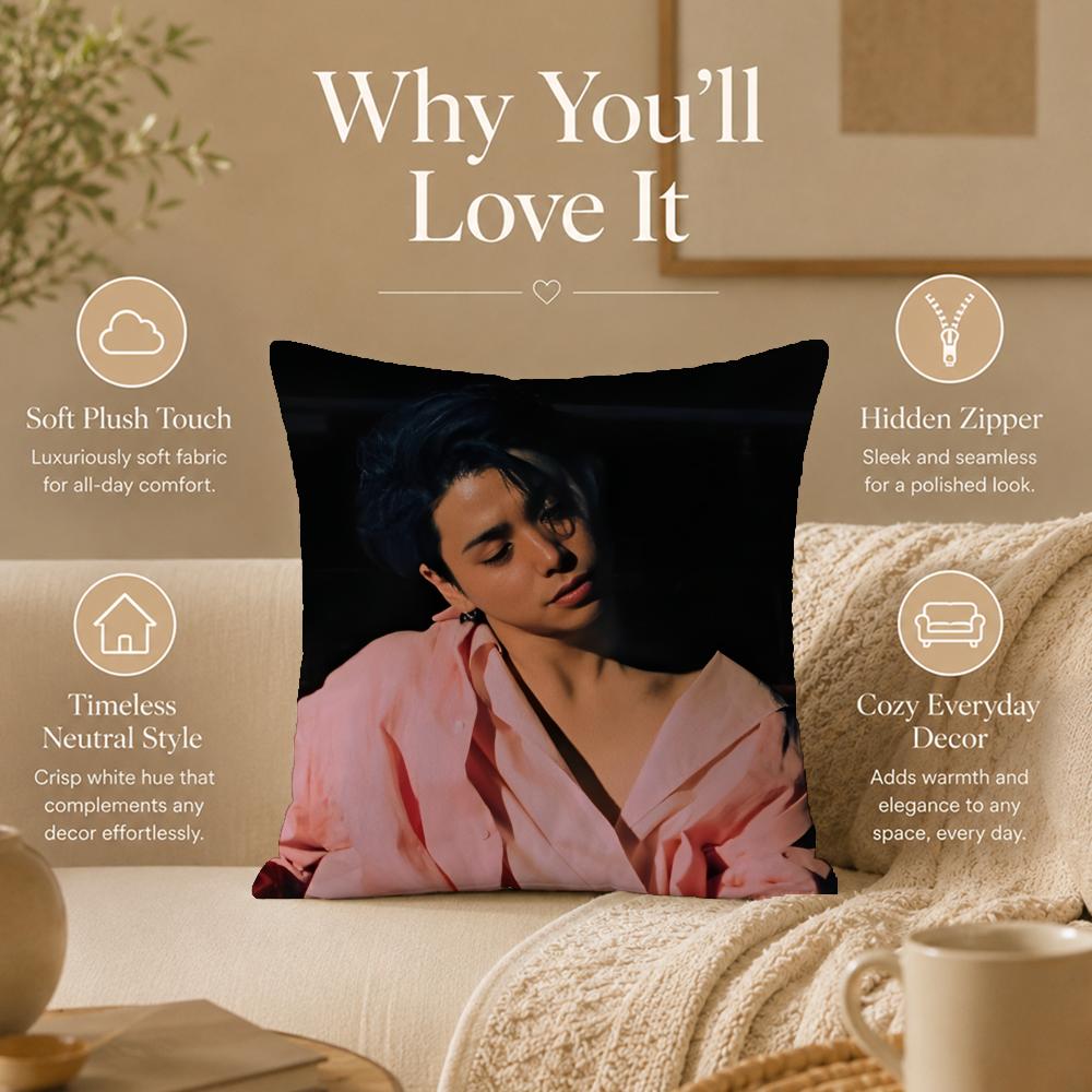 Actor N-Nijiro MurakamiS Cushion Cover Double-Sided Printed Pillow Cover Hypoallergenic Dust-Mite Proof