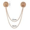 High Quality Rhinestone Flower Brooch Korean Tassel Chain Suit Collar Pins Corsage Fashion Wedding Party Jewelry Accessory