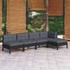 Day and Night - Day and Night Garden Furniture 5 Pieces with Black Pine Wood Cushions