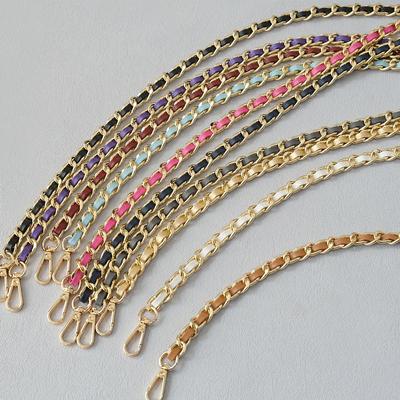 Nytt Mode Damväska Tillbehör Avtagbar Godis Metall Läder Kedjor Lyx Nackrem Dam Söt Väska Axel Crossbody Kedja