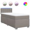 Maison Exclusive - Sommier à lattes de lit avec matelas Taupe 80x200 cm Tissu