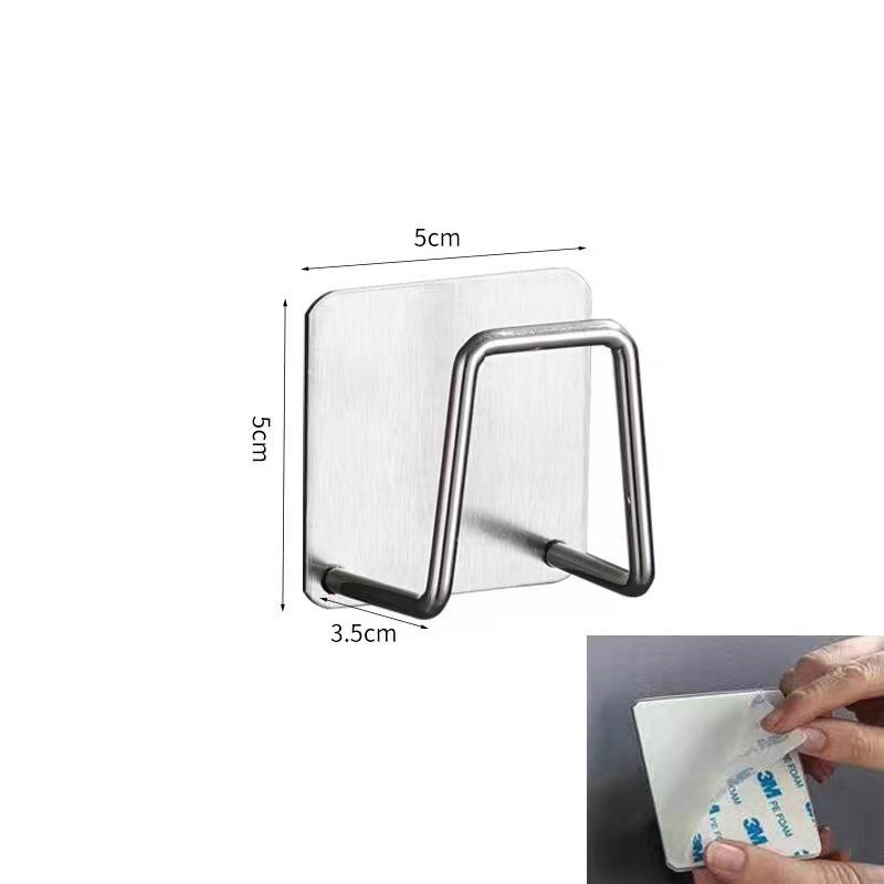

Stainless Steel Sponge & Pot Lid Scouring Pad Holder, Punch-Free Sink Cover Storage Rack