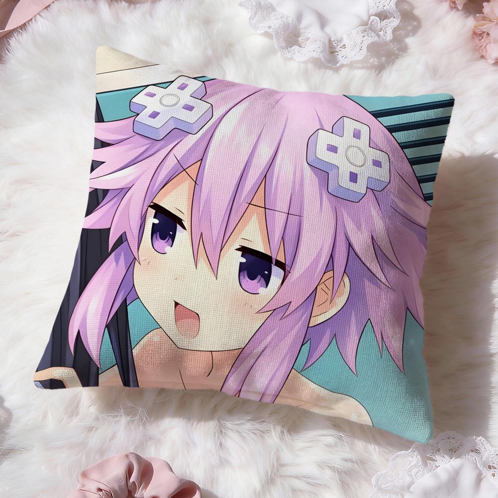 h-Hyperdimension Neptunias Cushion Cover Premium Comfort Reversible Pillow Cove -Two In One Design for Any Room & Car Interior