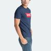 Levis Letter Logo Loose Fit Crew Neck Short Sleeve T-Shirt Men Tops Navy-Blue 17783-0139