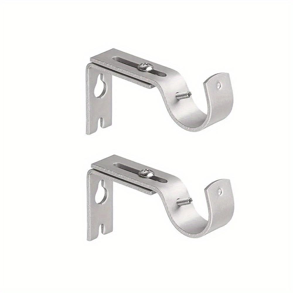 

2 шт. Выдвижные с винтами Регулируемый кронштейн для карниза Поддержка карниза Оконная фурнитура Держатель карниза 2Pcs серебряный
