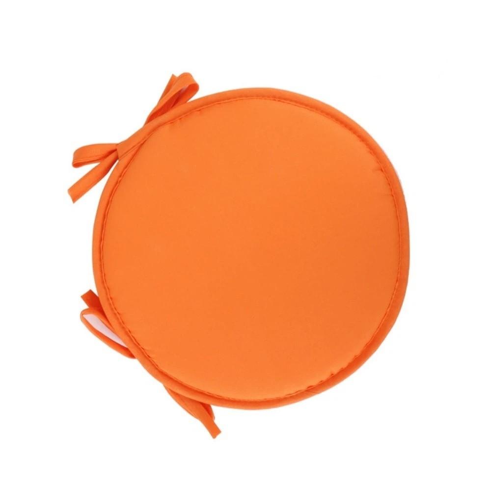 

Thickened Sponge Round Chair Pad Washable Candy Color Circular Chair Cushion 30*30CM With Drawstring Seat Pad Cover оранжевый
