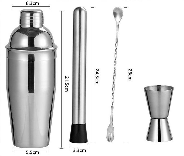 Cocktail Shaker Set Martini Shaker Set Bartender Set with Margarita Mixer Drink Shaker,Measuring Jigger Mixing Spoon Bar Tools