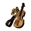 Crafted Leather Violin & Cello Keychain,musical Instrument Keychain, Miniature Music Violin Pendant Keyring for Music Lover