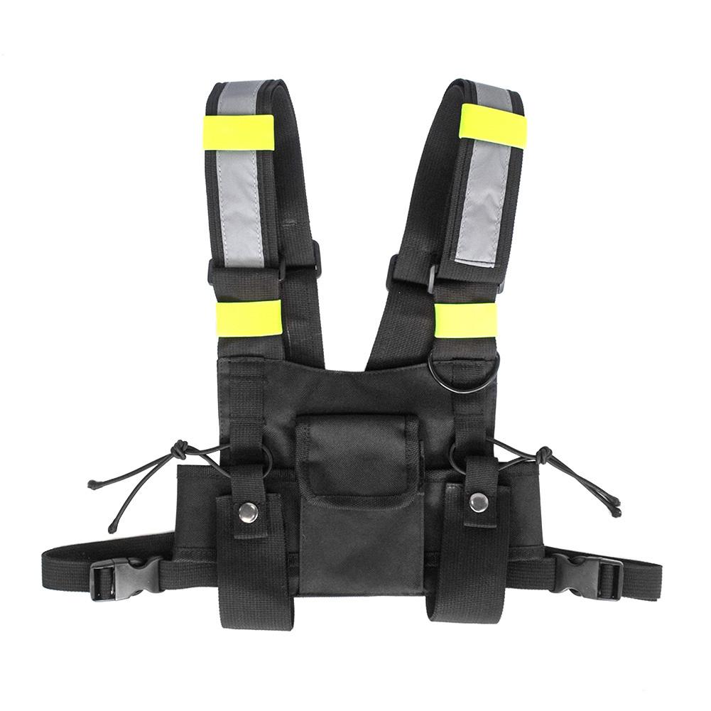 Men's Holster Vest Way Radio Walkie Talkie Adjustable Shoulder Straps Vest For Men Women Survival Biking Work Camping Fishing