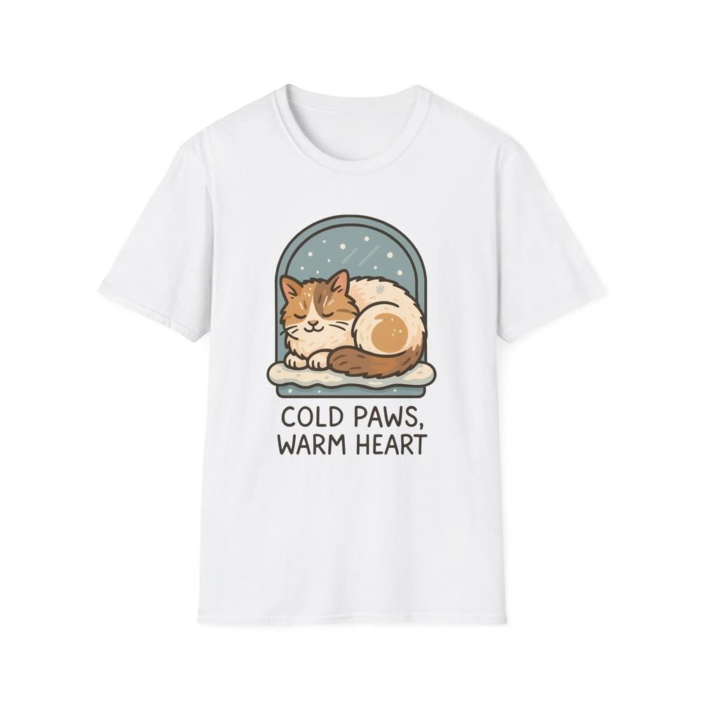 

Unisex Softstyle T-Shirt Winter Cat Snow Cozy Comfort Cold Season 4XL