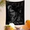 The Crow Gothic Tapestry Wall Hanging, Dark Hero Movie Art, Cult Film Wall Decor for Bedroom Man Cave