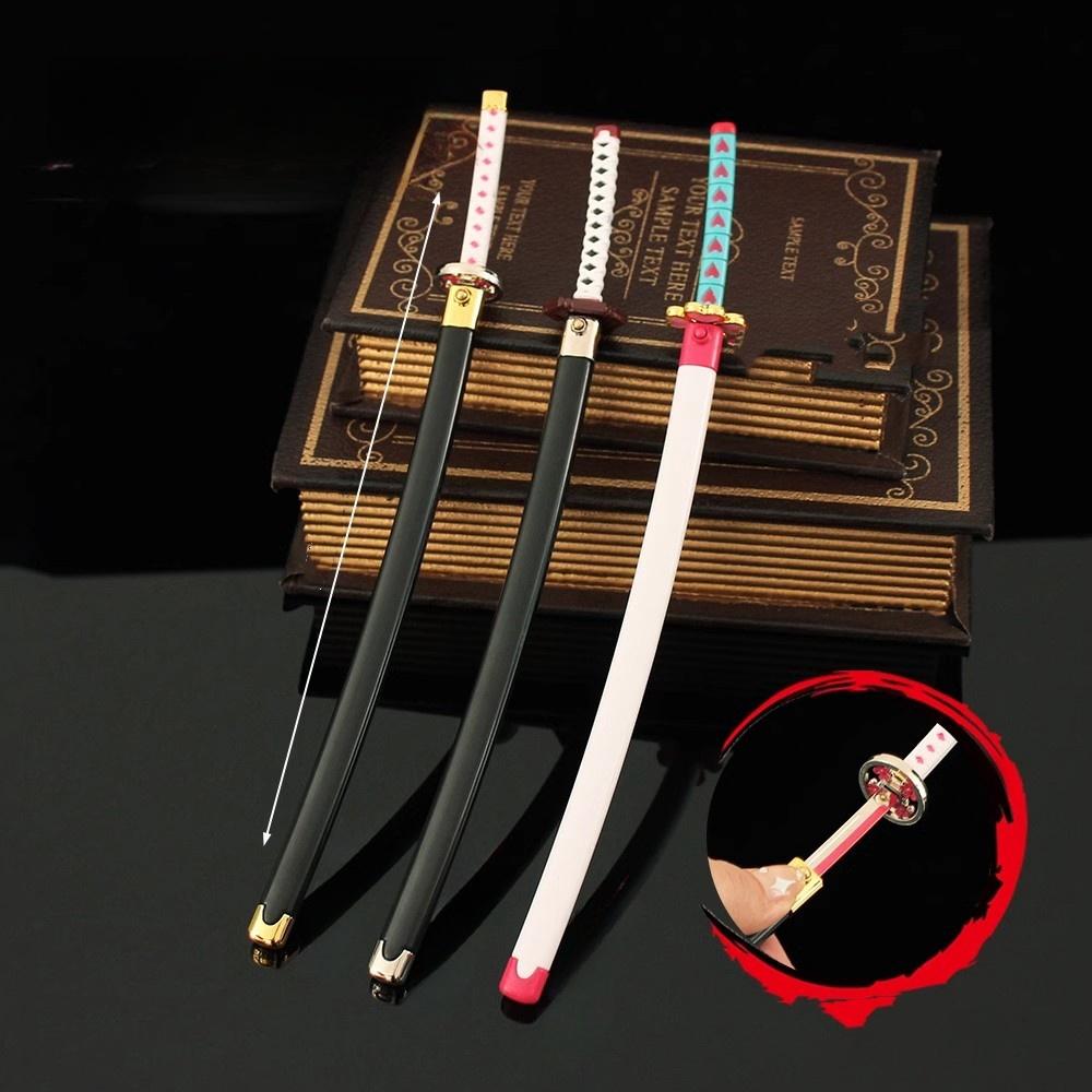 25cm Metall Demon Slayer Katana Ainme Kimetsu No Yaiba Tanjirou Mini Stahl Schwert Echte Größe Japanisches Katana Samurai Säbel Kinderspielzeug
