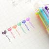 Transparent 6-Color Multi-Function Ballpoint Pen - Student Stationery 0.5mm