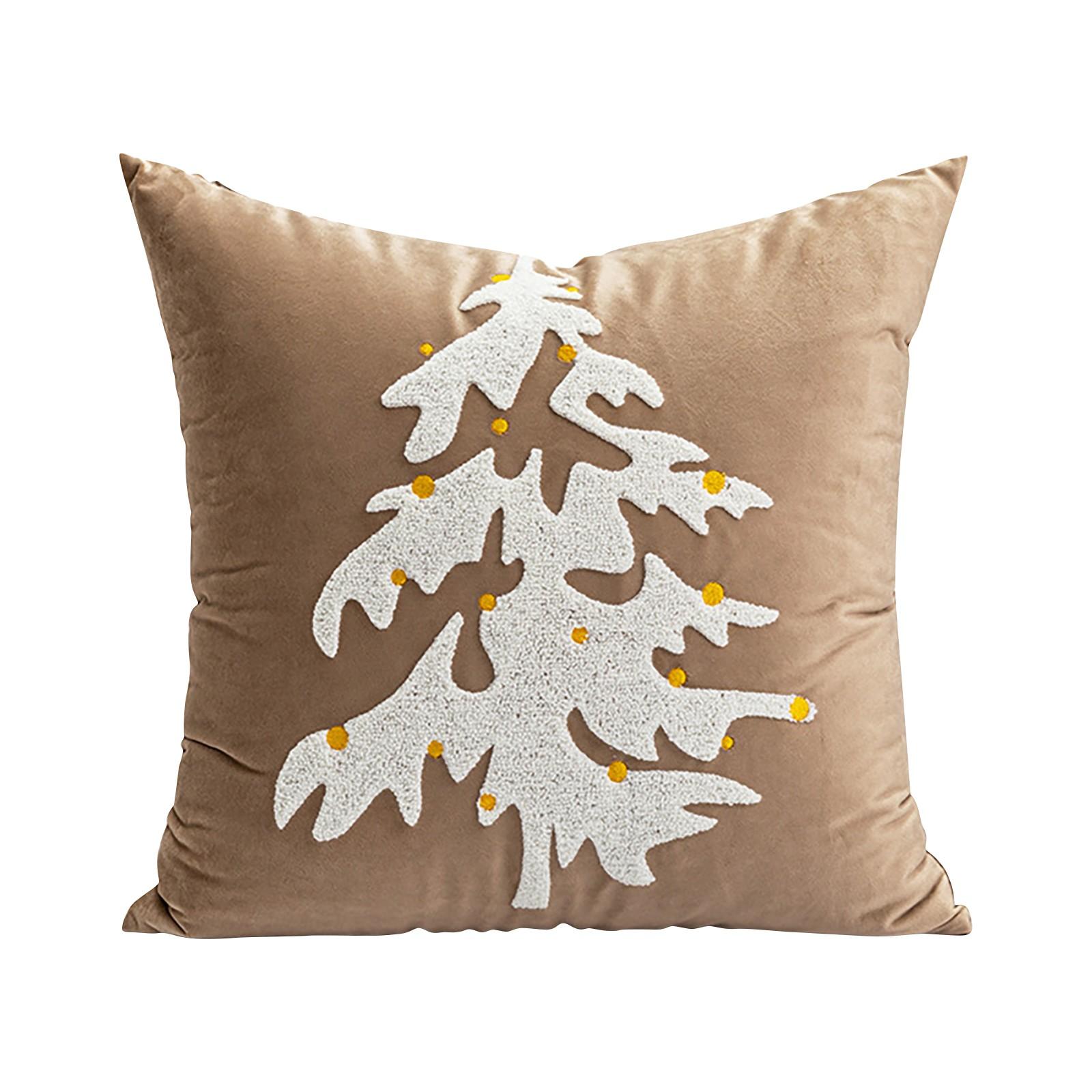 

Наволочка на подушку Рождественская елка 18x18 дюймов Вышитая наволочка на подушку Рождественская елка , Праздничный декоративный набор наволочек для дивана и прикроватной тумбочки One Size