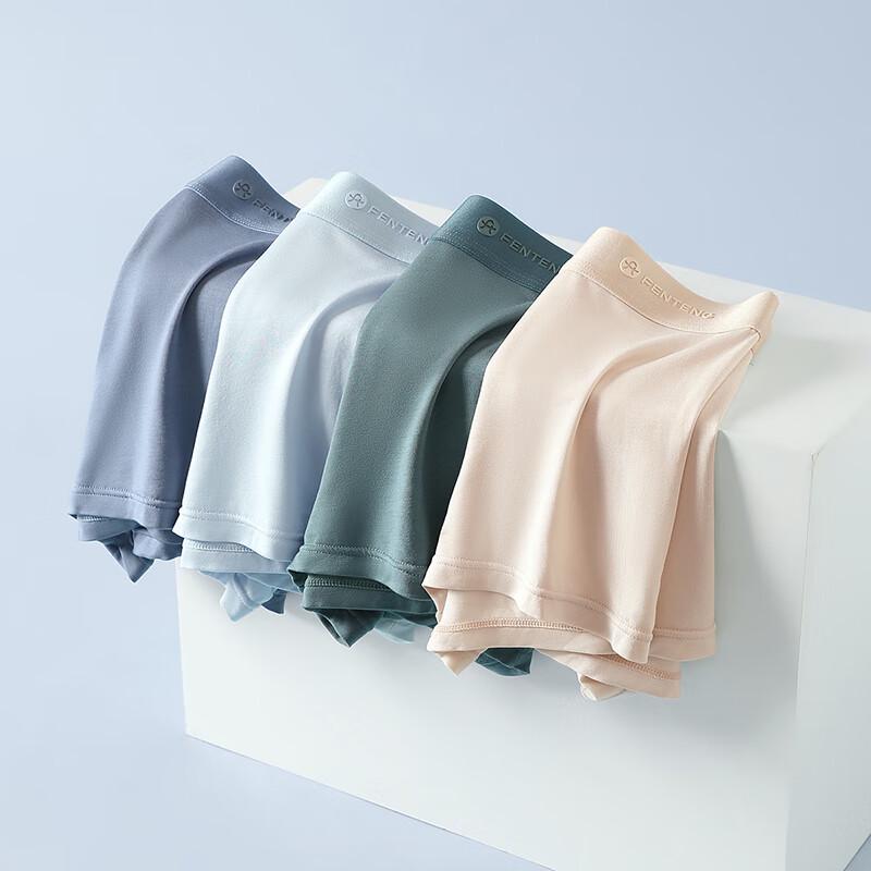 Fenteng Men's 7A Antibacterial Modal Boxer Briefs 4-Pack