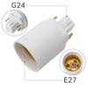 Ceramic G24 to E26 E27 Socket Adapter 2 Pin 4 Pin Gx24 Short Type Heavy Duty Secure Connection Compact Design