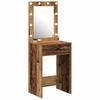 Vintage style Makeup Table with Mirror Reclaimed Wood Look 50 x 41 x 135 cm Engineered Wood