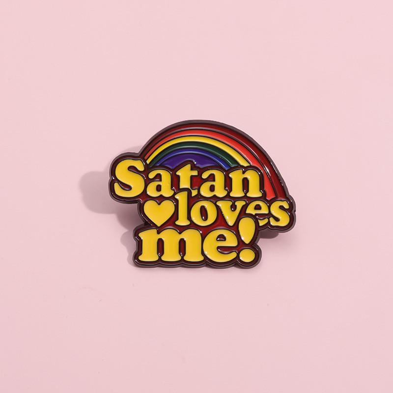 Style Cartoon Eyecatching Alloy Brooch With Vibrant Rainbow Colors And Alphabet Letters