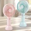 Portable Handheld Fan 4 Speed Wind Small Personal Fan with Detachable Base USB Rechargeable Desk Fan for Travel Beach Makeup Office