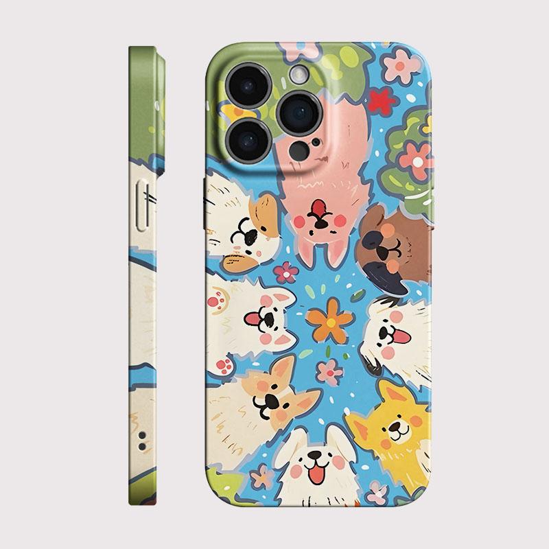 Phone Case for Xiaomi Mi 15T 14T 13 12 12s 9 10 11 Poco C40 M5 X3 F4 NFC Pro 4G 5G Glossy Film Hard PC Luxury Clmj Cartoon Dog