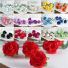 Rose Artificial Flowers 50pcs Simulation Flower Head Fake Roses Wedding Decorated Wall Flower Arrangement home Party Decoration