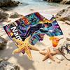 Custom Name Personalized Michael Jackson Print Beach Towel, for Trip Camping Beach Party Home Decor, Birthday Gift for Family & Friends