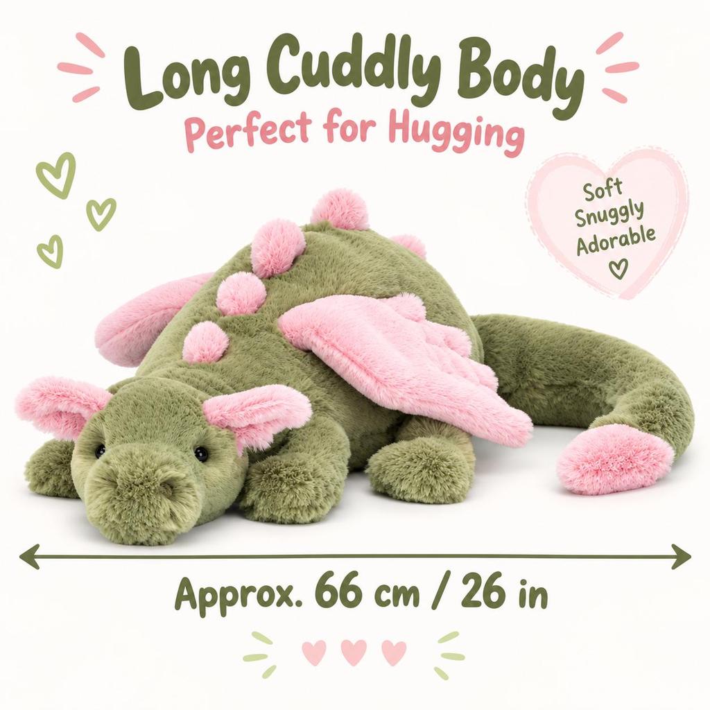 Juguetes de Peluche, Regalos de Cumpleaños, Regalos de San Valentín, Regalos Sorpresa 66CM Dragón Malachy