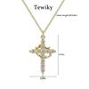 Zinc Alloy Micro-Inlaid Zircon Pendant Necklace Sporty Bamboo Chain Luxury Clavicle Jewelry