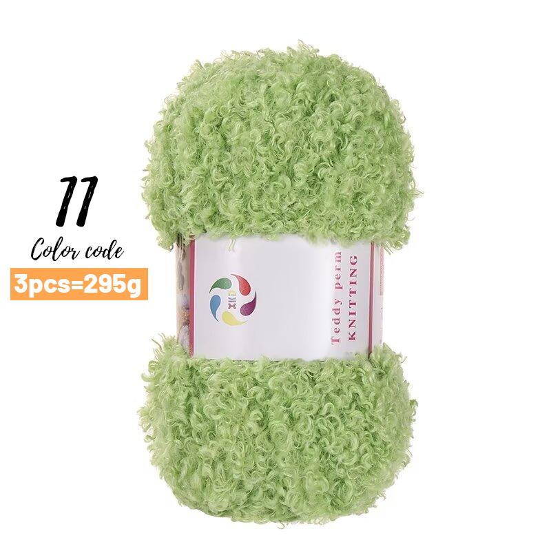 Imitation Teddy Velvet Yarn Imitation Fur Yarn Hand Knitted Material for Making Autumn and Winter Fashion Scarf Sweater Backpack Cushion Blanket Shoe