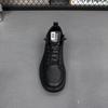 Waterproof Black Leather Lace-up Casual Men's Board Shoes: Trendy, Versatile, Comfortable.