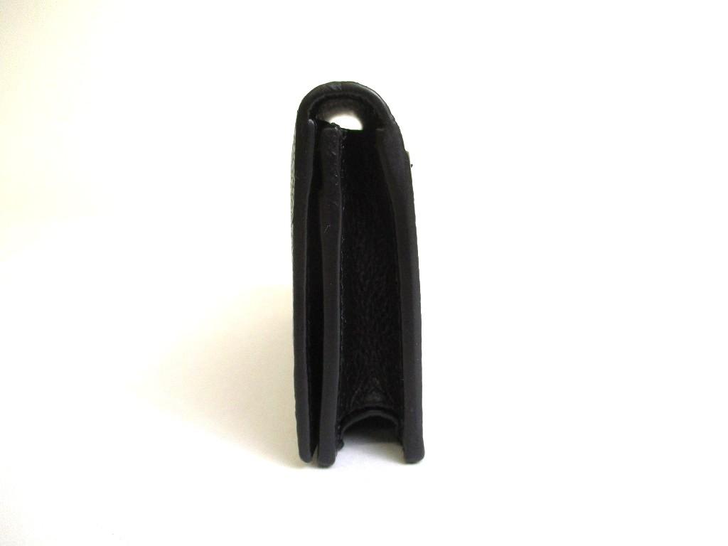 Authentic PRADA Black Grain Leather Card Case Card Holder #b085  Seller refurbished