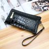 New Leather Women Long Wallets Double Zipper Design Red Purse Bag Ladies Wallet Crocodile Purses Fashion Clutch Bag