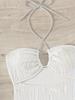 European & American Sexy Ribbed Hollow-Out Backless One-Piece Swimsuit for Women
