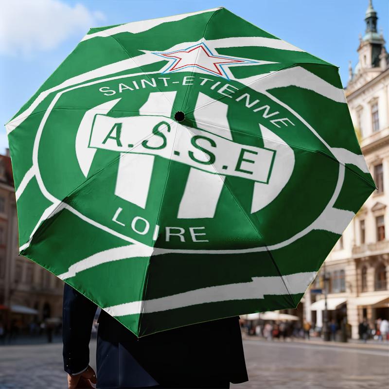Asse Saint-etienne Crest Umbrella Folding umbrella, automatic umbrella 8-Frame for Travel, camping Use Gift for Halloween Christmas