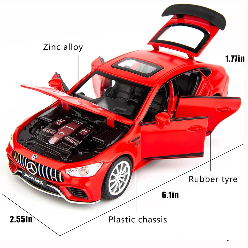 Mașină turnată sub presiune 1/32 Benz AMG GT63 Model de mașină, trage înapoi cu sunet și lumină mașină de jucărie pentru băieți, fete, cadou pentru adulți