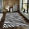 Black and White Zebra-Stripe Pattern Carpet for Home Decor and Modern Interiors Suitable for Use As an Anti-slip    for    Room and Bedroom Sofas