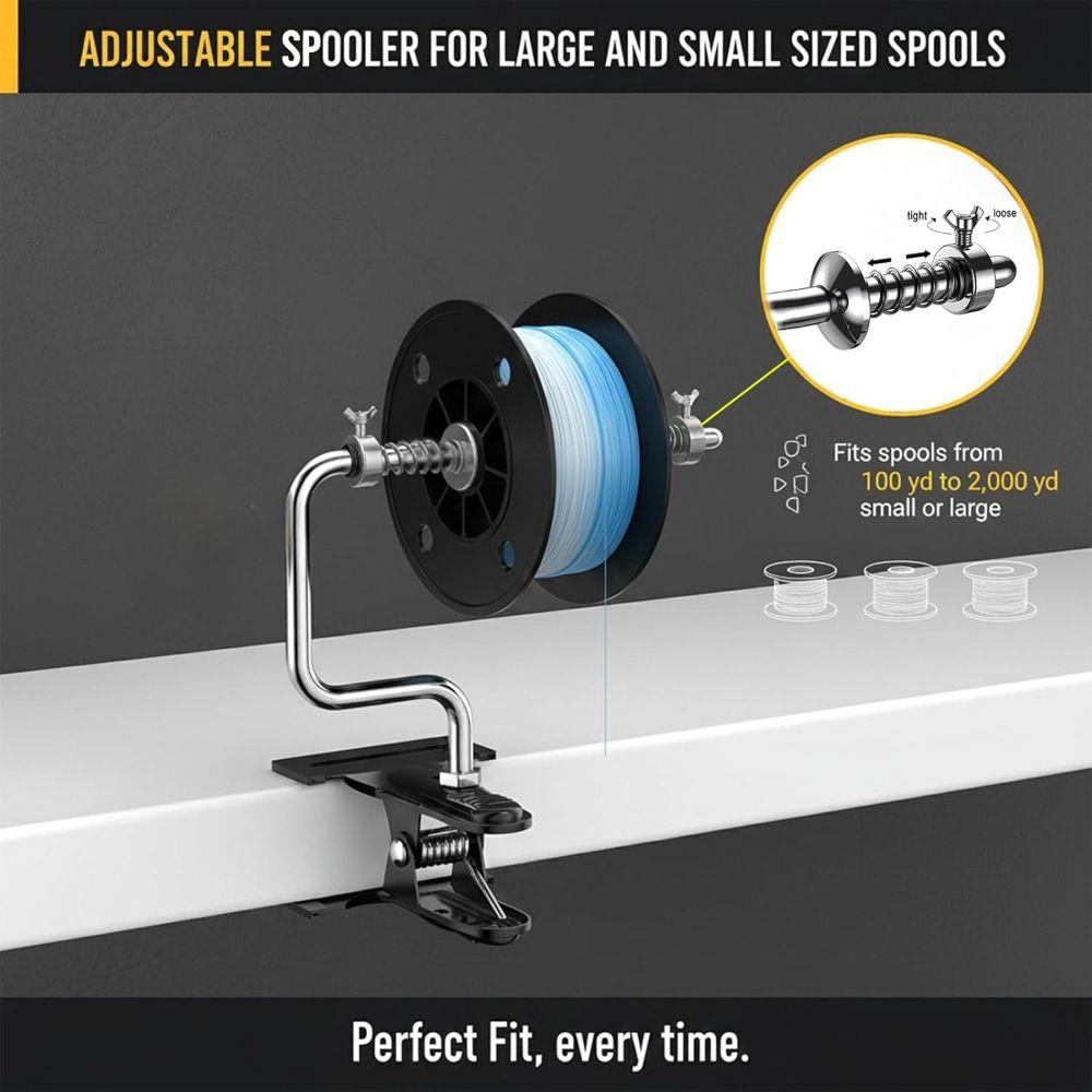 Stable Base Fishing Line Spooler Adjustable Reel Spooler Portable Winder Fishing Essentials